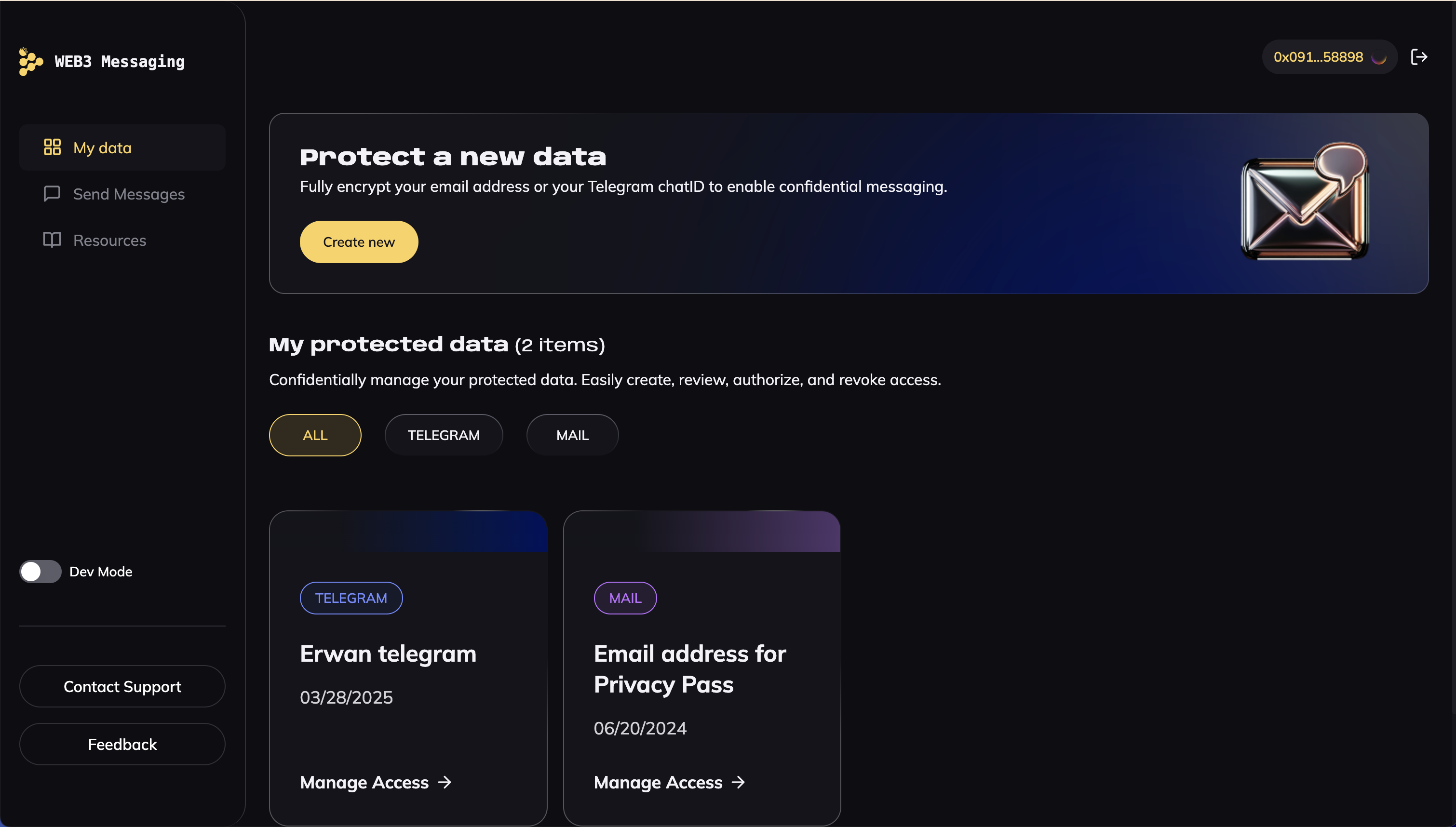 Web3Messaging screenshot